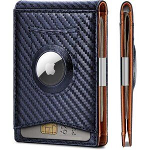Mens Wallet For Airtag or Standard Use,KEMISANT Slim Front Pocket Wallet